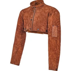 VEVOR Leather Welding Cape Sleeve, Heavy Duty Flame Resistant Cowhide Safety Cape Sleeves for Men Women, Heat-Resistant for Welding, Blacksmithing, Woodworking, Gardening, L-Size