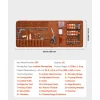 VEVOR Leather Working Tools Kit, 92 PCS Leather Craft Tools with Portable Leather Storage Bag, Engraving Punching Sewing Stamping Sanding Tools, Ideal for Beginners DIY Enthusiasts and Professionals