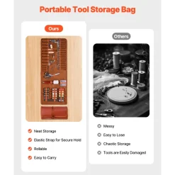 VEVOR Leather Working Tools Kit, 92 PCS Leather Craft Tools with Portable Leather Storage Bag, Engraving Punching Sewing Stamping Sanding Tools, Ideal for Beginners DIY Enthusiasts and Professionals