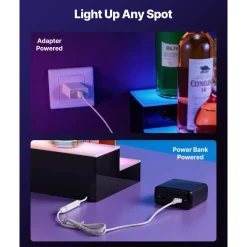 VEVOR LED Lighted Liquor Bottle Display, 2 Tiers 30 inches, Supports USB, Acrylic Illuminated Home Bar Shelf Display with RF Remote & App Control, 9 Static Colors, Timing Mode, for 14-20 Bottles
