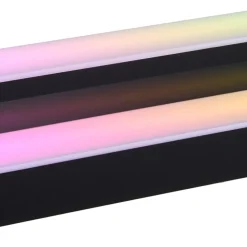 VEVOR LED Lighted Liquor Bottle Display, 2 Tiers 30 inches, Supports USB, Acrylic Illuminated Home Bar Shelf Display with RF Remote & App Control, 9 Static Colors, Timing Mode, for 14-20 Bottles