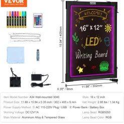 VEVOR LED Message Writing Board, 16