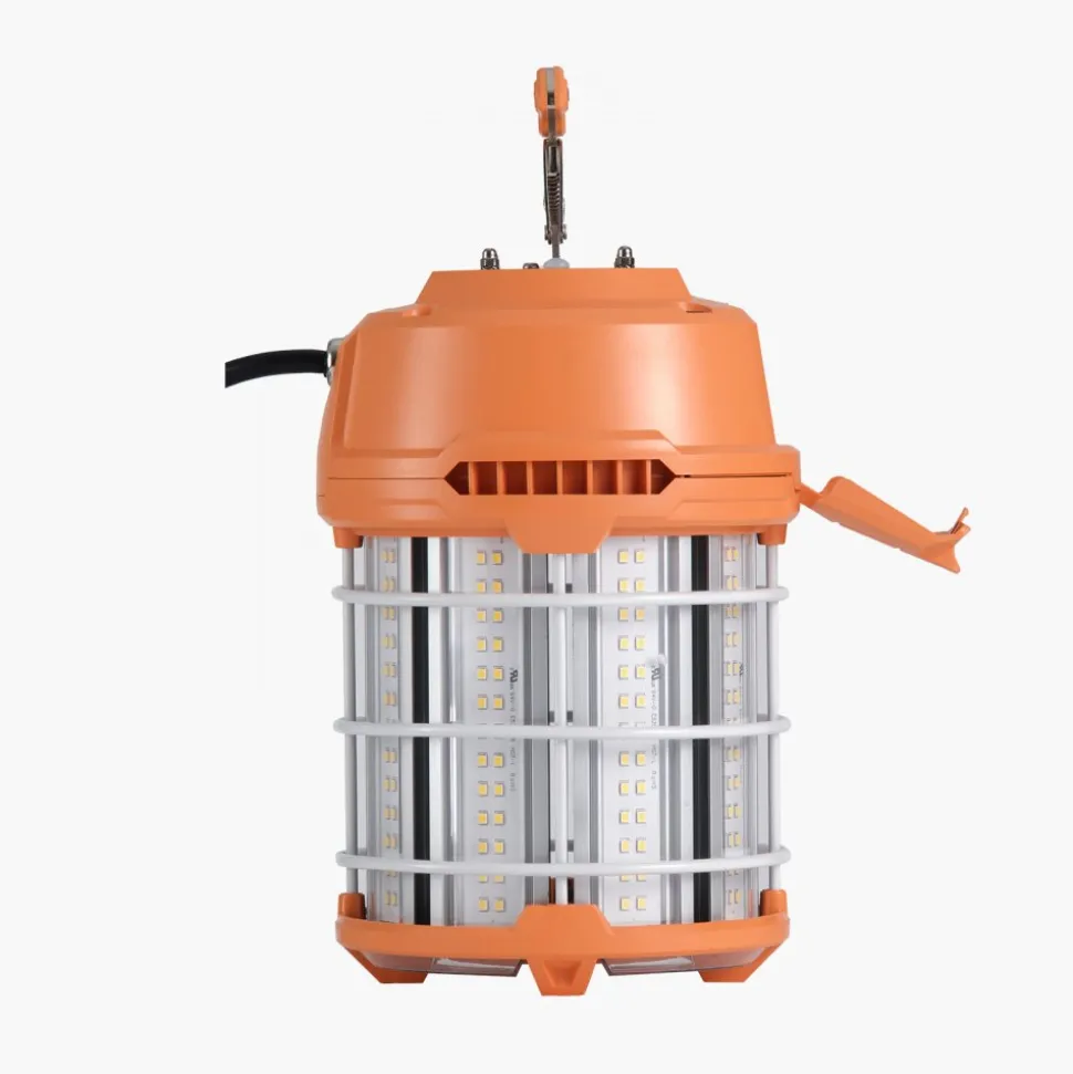 VEVOR LED Temporary Work Light, 100W, 14400 lm, 5000K Durable & Water-Resistant, Linkable up to 8 Units, Ceiling or Stand Job Site Illumination for Construction Sites, Workshops, Indoor & Outdoor Use