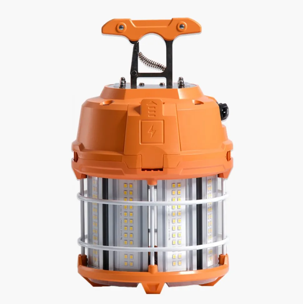 VEVOR LED Temporary Work Light, 100W, 14400 lm, 5000K Durable & Water-Resistant, Linkable up to 8 Units, Ceiling or Stand Job Site Illumination for Construction Sites, Workshops, Indoor & Outdoor Use