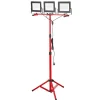 VEVOR LED Work Light with Stand, 21000 Lumens, Three-Head Portable Camping Light with Individual Switch, Tripod Stand, 10.83 ft Power Cord, for Indoor Outdoor Job Site Construction, IP65 Waterproof