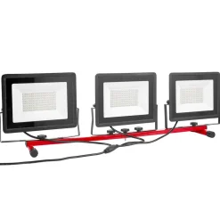 VEVOR LED Work Light with Stand, 21000 Lumens, Three-Head Portable Camping Light with Individual Switch, Tripod Stand, 10.83 ft Power Cord, for Indoor Outdoor Job Site Construction, IP65 Waterproof