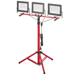 VEVOR LED Work Light with Stand, 21000 Lumens, Three-Head Portable Camping Light with Individual Switch, Tripod Stand, 10.83 ft Power Cord, for Indoor Outdoor Job Site Construction, IP65 Waterproof