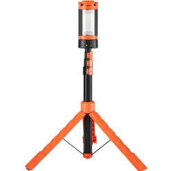 VEVOR LED Work Light with Stand, 13.2Ah, Rechargeable Cordless Camping Light, with 3 Lamp Heads, Detachable Tripod Stand, 2200 Lumens 3000K-6500K Dimmable, Portable Construction Lighting for Job Site
