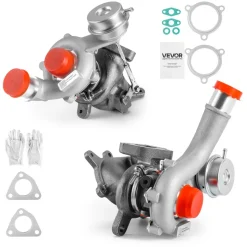 VEVOR Left & Right Twin Turbocharger with Wastegate Actuator, Compatible with 2009-2015 Ford Flex Explorer Sport Taurus SHO 3.5L, 2010-2019 Lincoln MKS MKT 3.5L, Replace# 790317-5006, 790317-0001