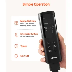 VEVOR Leg Compression Massager 6 Modes Air Compression Full Leg Massager, For Daily Relaxation, 9 Massage Intensities, 360° Coverage, Auto Shut-Off Timer, with Portable Storage Bag and Power Adapter