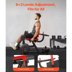 VEVOR Leg Extension and Curl Machine, 700 lbs Capacity Lower Body Special Leg Machines, Adjustable Leg Exercise Bench, Leg Rotary Extension for Thigh, Home Gym Workout Training Weight Equipment