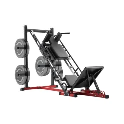 VEVOR Leg Press Hack Squat Machine, Adjustable Leg Press Combo with Linear Bearing and Weight Storage, Lower Body Special for Home Gym, Leg Exercise Equipment for Quads, Hamstring, Glutes, Calve