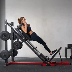 VEVOR Leg Press Hack Squat Machine, Adjustable Leg Press Combo with Linear Bearing and Weight Storage, Lower Body Special for Home Gym, Leg Exercise Equipment for Quads, Hamstring, Glutes, Calve