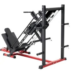 VEVOR Leg Press Hack Squat Machine, Adjustable Leg Press Combo with Linear Bearing and Weight Storage, Lower Body Special for Home Gym, Leg Exercise Equipment for Quads, Hamstring, Glutes, Calve