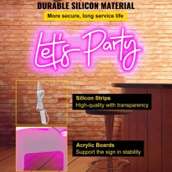 VEVOR Let's Party Neon Sign, 23