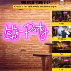 VEVOR Let's Party Neon Sign, 23