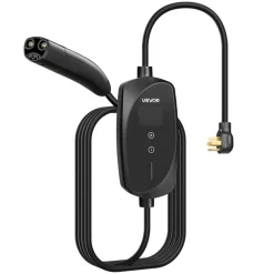 VEVOR Level 2 Tesla Charger, 40 Amp Adjustable Current, 240V Portable Home Electric Car EV Charger with 25 ft Charging Cable, NEMA 14-50P Plug, LCD Display, NACS Connector, for Tesla Model Y/X/3/S