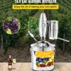 VEVOR 70L 18.5Gal Water Alcohol Distiller 304 Stainless Steel Alcohol Still Wine Making Boiler Home Kit with Thermometer for Whiskey Brandy Essential, Sliver