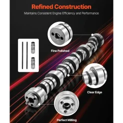 VEVOR Lifter Camshaft Kit, 13-Piece Set, Gray Cast Iron Engine Cam, Compatible with Norris trucks from 1999-2013 GM Gen3/4, Fit 1999-2013 LS-Based Engines (Silverado, Sierra, Tahoe, Yukon/LS1)