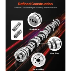 VEVOR Lifter Camshaft Kit, 5-Piece Set, Gray Cast Iron Engine Cam, for 2009-2019 Dodge Ram 1500 5.7L, 2009 Dodge Durango 5.7L, Fits V8 5.7L Engines, Trucks / Large SUVs