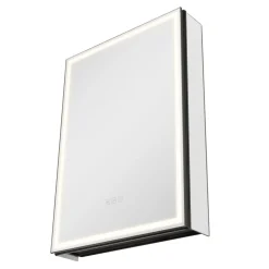 VEVOR Lighted Medicine Cabinet with Mirror, 20 x 28 in Recessed or Wall Mount, 3 Color Dimmable LED Bathroom Medicine Cabinet with Bottom Lighting, Adjustable Shelve Storage, Memory Defog Function