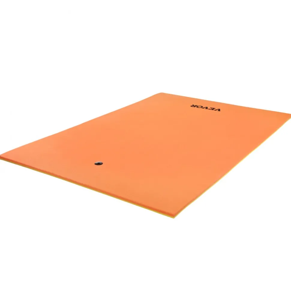 VEVOR Lily Pad Floating Mat, Large 9x6 FT Floating Water Pad, 3-Layer Floating Dock for Adults Kids, 1.3" Thick Tear-Resistant XPE Foam Raft, Floating Island for Lake, Pool, Ocean, Beach, and Boating