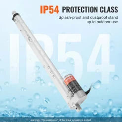 VEVOR Linear Actuator 12V, 18 Inch High Load 330lbs/1500N Linear Actuator, 0.19"/s Linear Motion Actuator with Mounting Bracket and IP54 Protection
