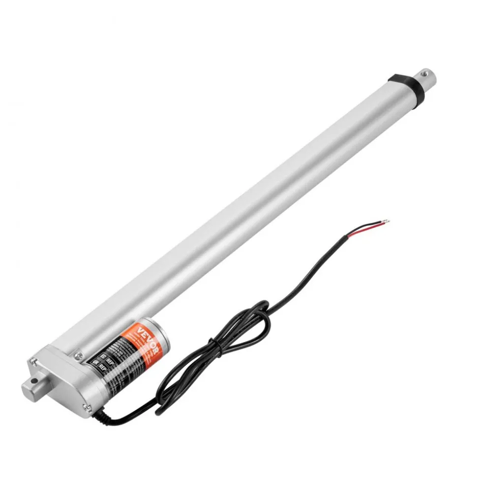 VEVOR Linear Actuator 12V, 18 Inch High Load 330lbs/1500N Linear Actuator, 0.19"/s Linear Motion Actuator with Mounting Bracket and IP54 Protection