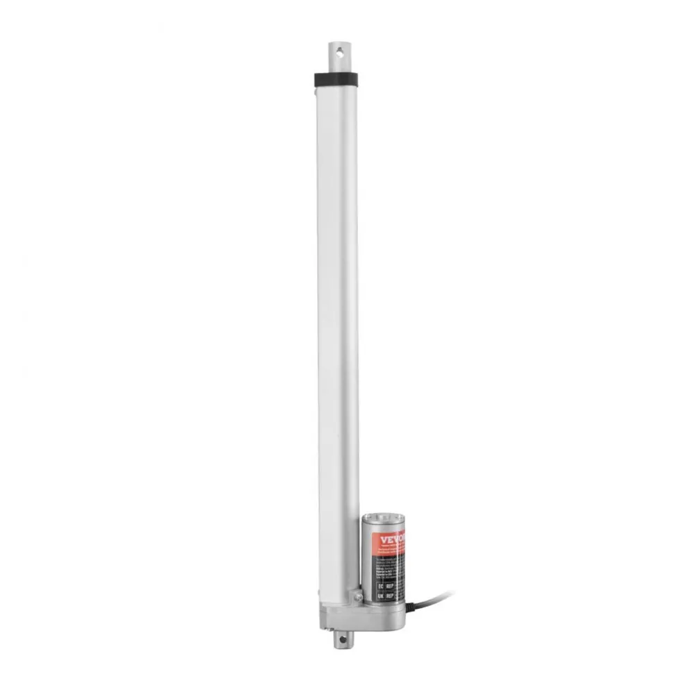 VEVOR Linear Actuator 12V, 18 Inch High Load 330lbs/1500N Linear Actuator, 0.19"/s Linear Motion Actuator with Mounting Bracket and IP54 Protection