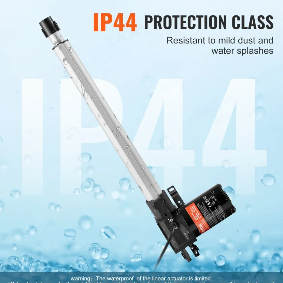 VEVOR Linear Actuator 12V, 14 Inch Heavy Duty 1320lbs/6000N Linear Actuator, 0.19"/s Linear Motion Actuator with Mounting Bracket & IP44 Protection for Electric Door Industrial Machinery Vessels Cargo