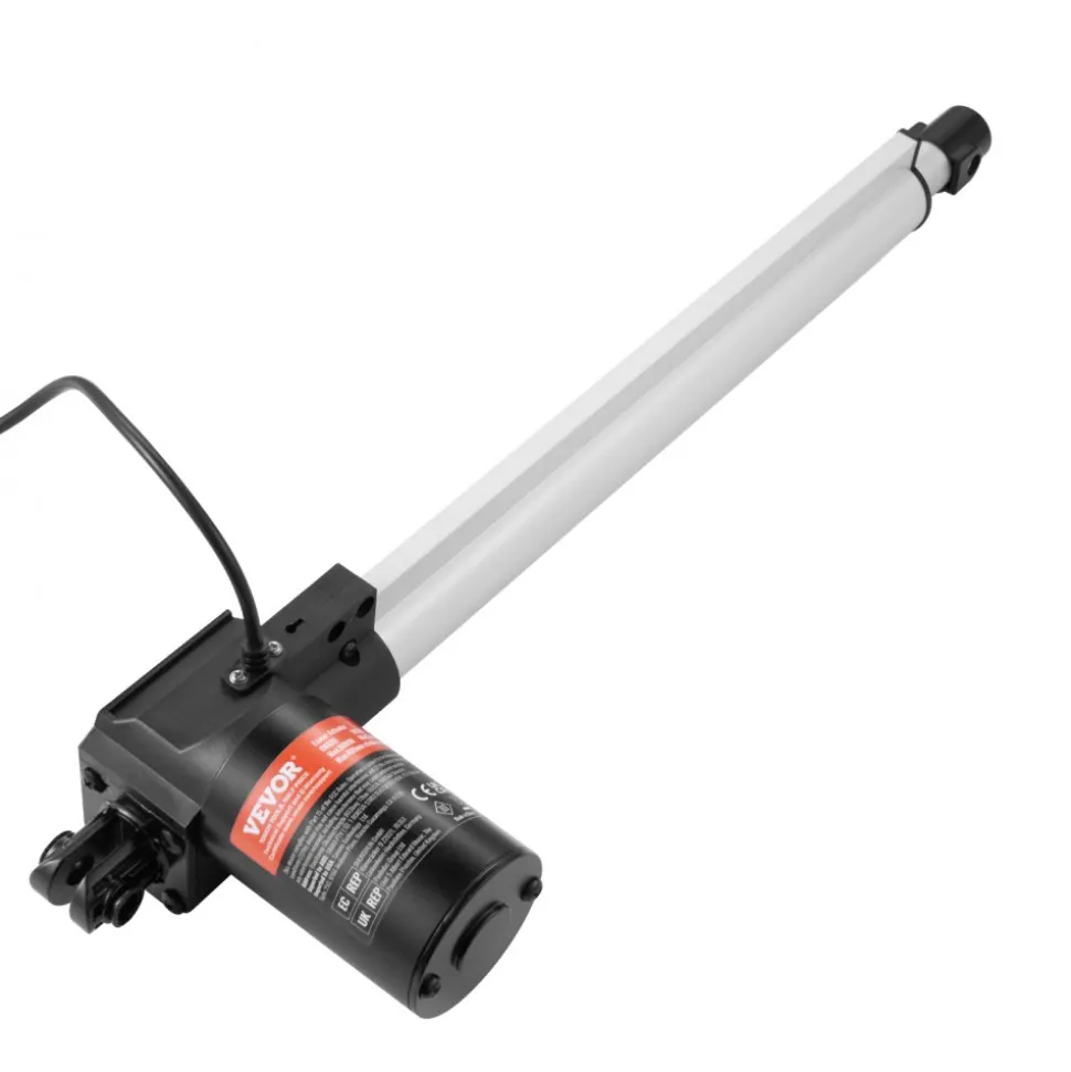 VEVOR Linear Actuator 12V, 14 Inch Heavy Duty 1320lbs/6000N Linear Actuator, 0.19"/s Linear Motion Actuator with Mounting Bracket & IP44 Protection for Electric Door Industrial Machinery Vessels Cargo