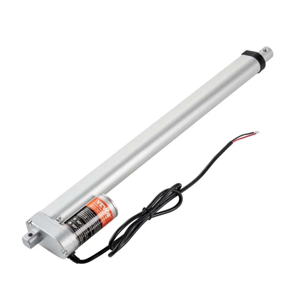 VEVOR Linear Actuator 12V, 16 Inch High Load 330lbs/1500N Linear Actuator, 0.19"/s Linear Motion Actuator with Mounting Bracket and IP54 Protection