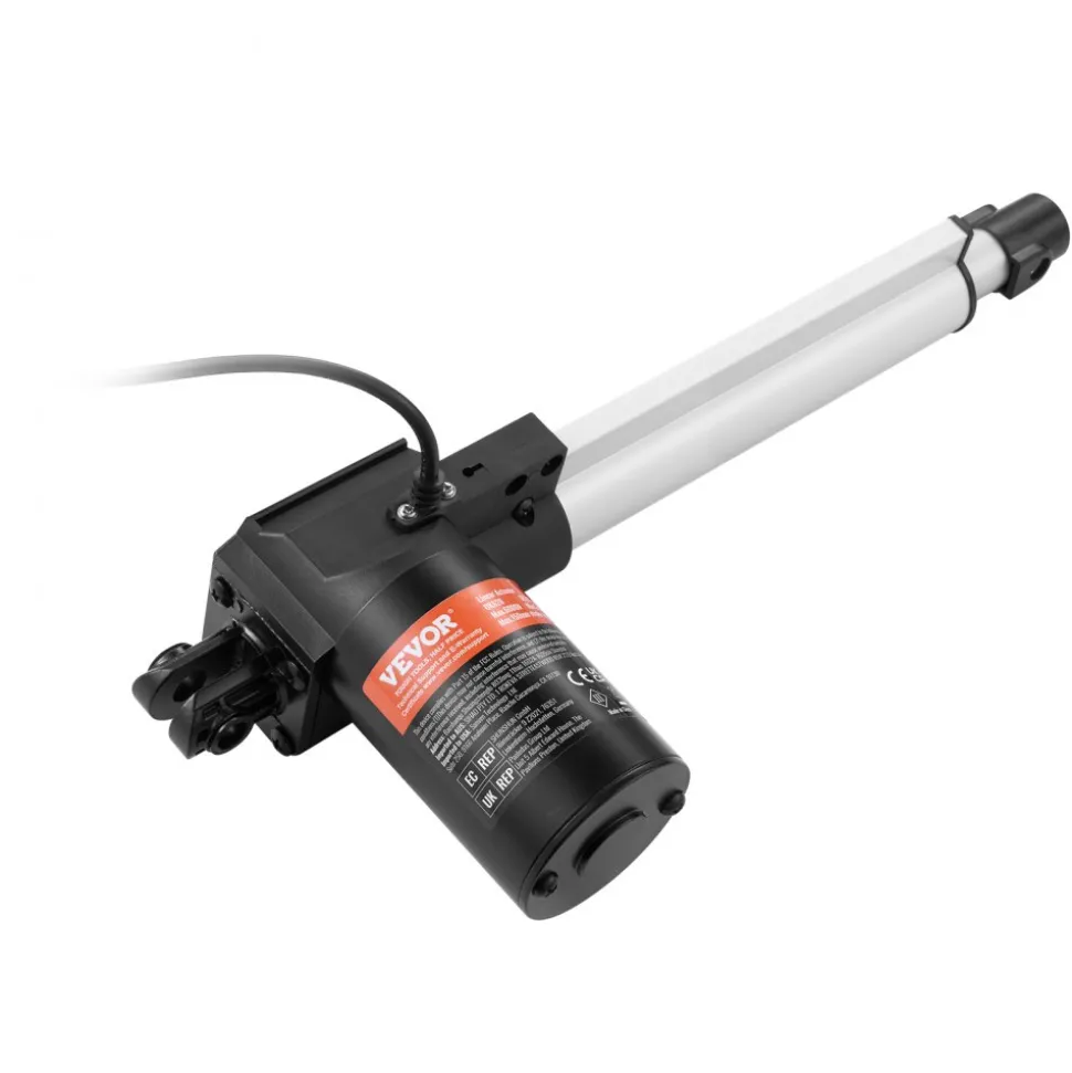 VEVOR Linear Actuator 12V, 8 Inch Heavy Duty 1320lbs/6000N Linear Actuator, 0.19"/s Linear Motion Actuator with Mounting Bracket & IP44 Protection for Electric Door Industrial Machinery Vessels Cargo