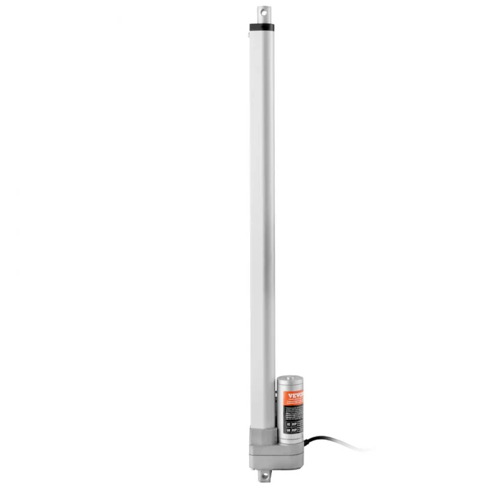 VEVOR Linear Actuator 12V, 20 Inch Waterproof IP65 Linear Actuator, 660lbs/3000N 0.19"/s Linear Motion Actuator with Mounting Bracket for Outdoor Use