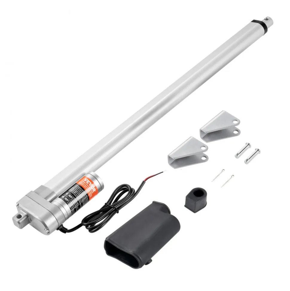 VEVOR Linear Actuator 12V, 20 Inch Waterproof IP65 Linear Actuator, 660lbs/3000N 0.19"/s Linear Motion Actuator with Mounting Bracket for Outdoor Use