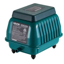 VEVOR Linear Air Pump, 1110 GPH Air Flow, Septic Aerator Pump, Aeration System for 10 ft Deep Ponds, Fit for Septic Tanks, Aquariums, Waste Treatment, Seafood Restaurants, Fish Farms, Hydroponics