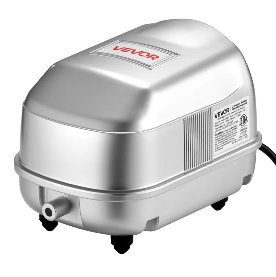 VEVOR Linear Air Pump, 792.52 GPH Air Flow, Septic Aerator Pump, Aeration System for 8 ft Deep Ponds, Fit for Septic Tanks, Aquariums, Waste Treatment, Seafood Restaurants, Fish Farms, Hydroponics