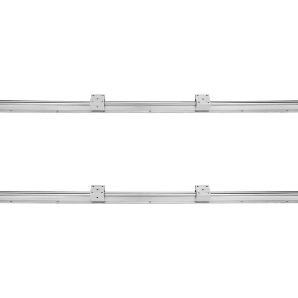 VEVOR Linear Guide Rail Set, SBR16 800mm, 2 PCS 31.5 in/800 mm SBR16 Guide Rails and 4 PCS SBR16UU Slide Blocks, Linear Rails and Bearings Kit for Automated Machines DIY Project CNC Router Machines