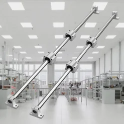 VEVOR Linear Guide Set, SFC20 1000mm, Comes with Two 39.4 in/1000 mm SFC20 Guides, Four SC20 Slide Blocks, and Four Guide Supports for Automated Machinery and CNC Tasks