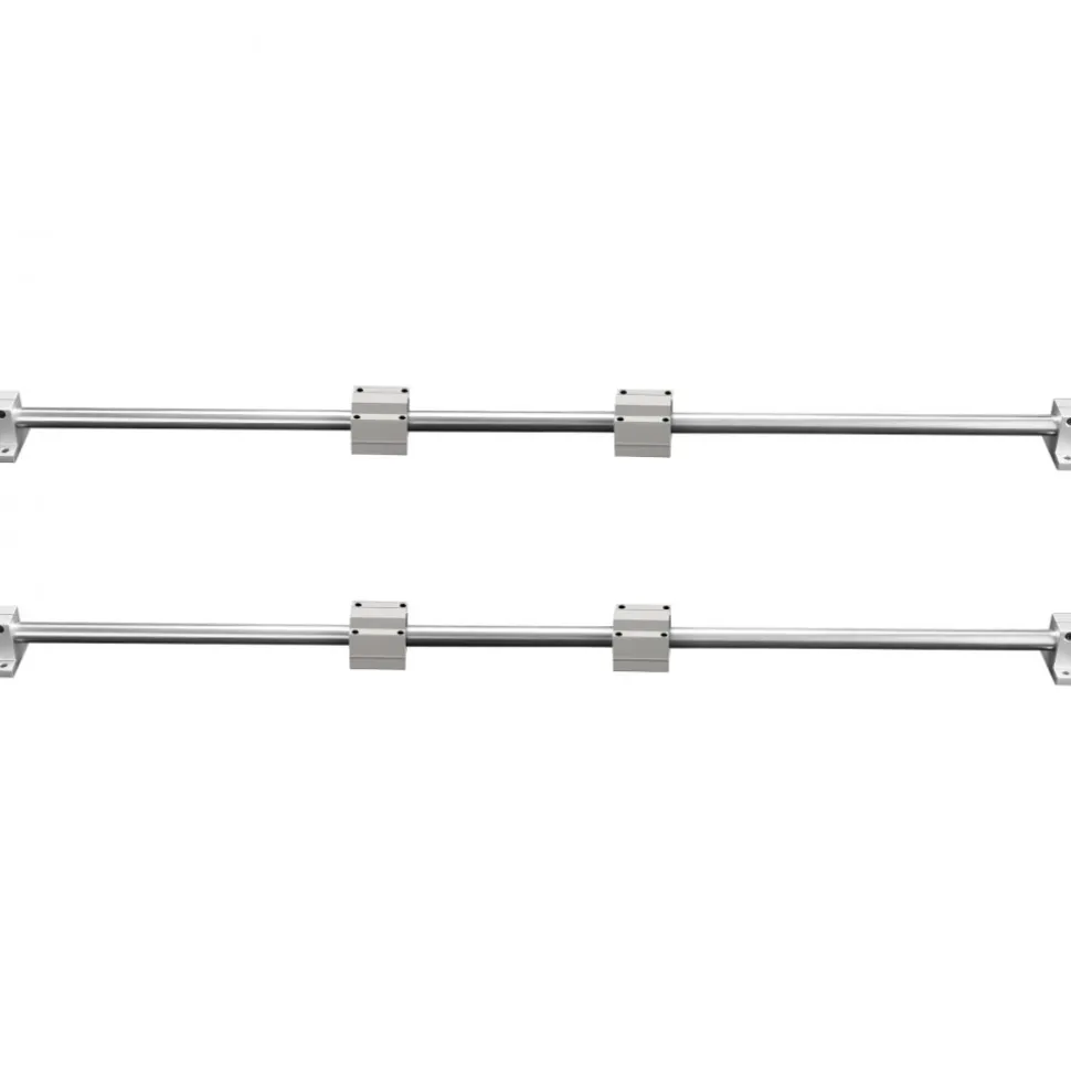 VEVOR Linear Motion Kit, SFC16 1000mm, Includes 2 Rails of 39.4 inches, 4 SC16 Carriage Blocks, and 4 Support Brackets, Ideal for CNC and Automation Projects