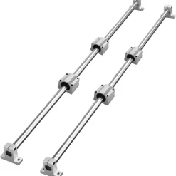 VEVOR Linear Motion Kit, SFC16 1000mm, Includes 2 Rails of 39.4 inches, 4 SC16 Carriage Blocks, and 4 Support Brackets, Ideal for CNC and Automation Projects