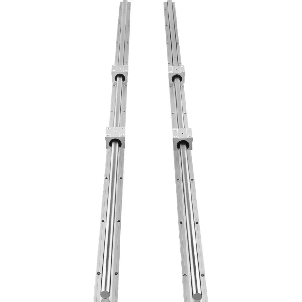 VEVOR Linear Motion Set, SBR20 1500mm, Comes with Two 59 in/1500 mm SBR20 Rails & Four SBR20UU Blocks, Ideal for DIY CNC and Automation Tasks