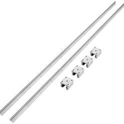 VEVOR Linear Motion Set, SBR20 2200mm, Comes with Two 86.6-inch SBR20 Rails & Four SBR20UU Blocks, Ideal for DIY CNC & Automated Projects