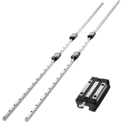 VEVOR Linear Rail Guide Kit, HGR20, 2Pcs 2000 mm (78.74 inch) Linear Motion Rails and 4Pcs Bearing Slide Blocks, Anti Rust and High Precision Kit, for DIY, CNC Routers, Lathes, Mills, 3D Printers