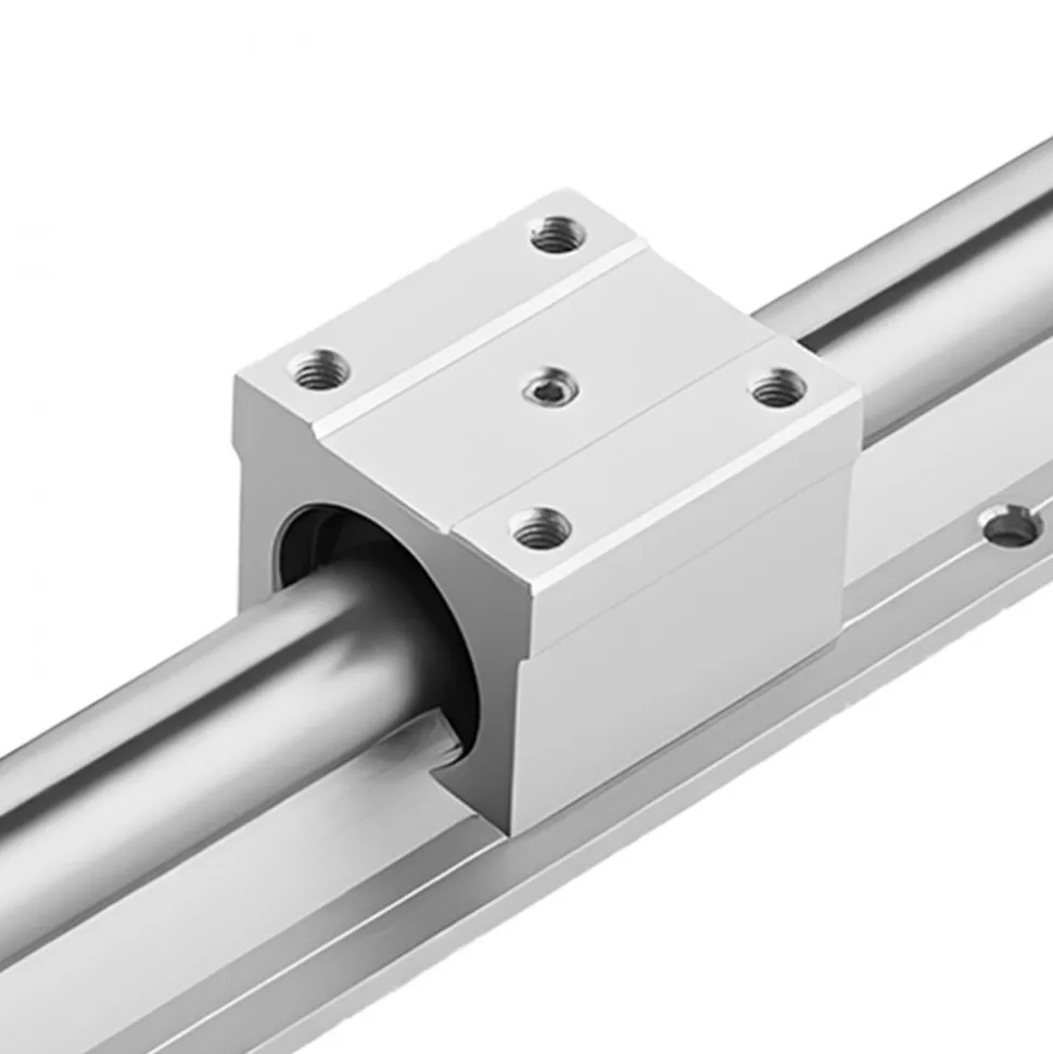 VEVOR Linear Rail Kit, SBR20, 2Pcs 2000 mm (78.74 inch) Linear Motion Guide Rails and 4Pcs Bearing Slide Blocks, Fully Supported Shaft, for Cutting, Grinding, Milling, Drilling Machines, and More