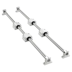 VEVOR Linear Rail Kit, SFC25, 2Pcs 1000 mm (39.4 inch) Linear Motion Guide Rails and 4Pcs Bearing Slide Blocks, for DIY Engraving Machine Lathe Milling Machine Slides, DIY Training Rocker Plate
