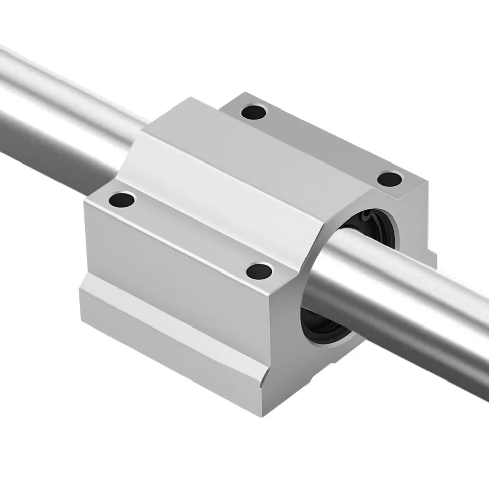 VEVOR Linear Rail Kit, SFC25, 2Pcs 1000 mm (39.4 inch) Linear Motion Guide Rails and 4Pcs Bearing Slide Blocks, for DIY Engraving Machine Lathe Milling Machine Slides, DIY Training Rocker Plate