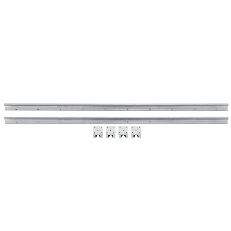 VEVOR Linear Rail, 2PCS SBR12-1000mm, Linear Guide 2 PCS Linear Guide Rails, 4 PCS Square Type Carriage Bearing Blocks, CNC Rail Linear Rails and Bearings Kit, for Automated Machines and Equipments