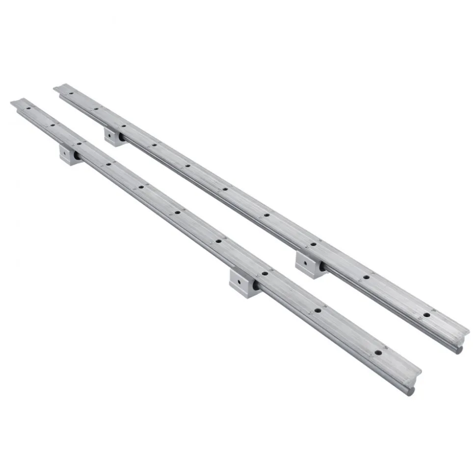 VEVOR Linear Rail, 2PCS SBR12-1000mm, Linear Guide 2 PCS Linear Guide Rails, 4 PCS Square Type Carriage Bearing Blocks, CNC Rail Linear Rails and Bearings Kit, for Automated Machines and Equipments