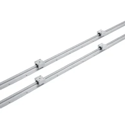 VEVOR Linear Rail, 2PCS SBR12-1000mm, Linear Guide 2 PCS Linear Guide Rails, 4 PCS Square Type Carriage Bearing Blocks, CNC Rail Linear Rails and Bearings Kit, for Automated Machines and Equipments
